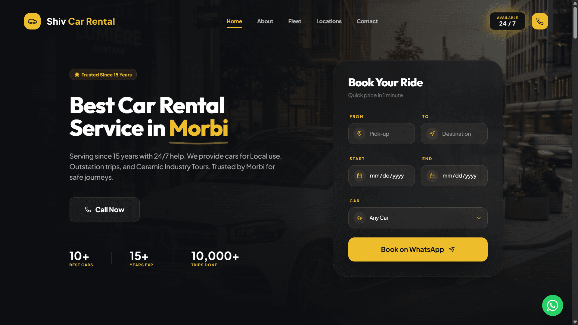 Shiv Car Rentals Screenshot 1